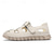 abordables sandalias de exterior-Sandalias de pescador de piel sintética marrón para hombre: cómodas sandalias con velcro para exteriores, ideales para verano y uso informal.