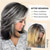cheap Older Wigs-Short Ombre Highlight Brown Mixed Blonde Layered Wig Bangs Bob for Women Synthetic Short Blonde Pixie Cut