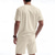 baratos Conjuntos de camisetas básicas masculinas-Homens Ternos-Camiseta Roupas de 2 peças Camiseta e Shorts Manga Curta Gola Redonda Verão Tecido Moda Casual 2 Peças Férias Roupa Diária Para Noite Preto Branco Azul Royal Top Tee para Homens