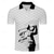 baratos Polo Esportivo Masculino-Homens Golf Camisas Polo Esportivas Manga Curta Camisas polo Camisas de colarinho Casual Escola Ao ar livre Roupa Esportiva Roupa Diária Impressão 3D Verão Branco Azul Roxo