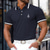 ieftine Polo clasic pentru bărbați-Bărbați Tricou polo din bumbac Tricouri polo de golf Casual Afaceri Guler polo cu nervuri Clasic Manșon scurt De Bază Modern Culoare solidă Nasturi Siglă Primavara vara Fit regulat Roșu Închis Galben