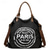 cheap Handbag &amp; Totes-Women&#039;s Tote Canvas Tote Bag Shoulder Bags Canvas Office Shopping Casual Daily Zipper Print Large Capacity Durable Multi Carry Letter Black Blue Khaki