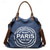 cheap Handbag &amp; Totes-Women&#039;s Tote Canvas Tote Bag Shoulder Bags Canvas Office Shopping Casual Daily Zipper Print Large Capacity Durable Multi Carry Letter Black Blue Khaki