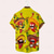 cheap Food &amp; Drinks-Men&#039;s Cactus Funny Pepper Shirt Summer Hawaiian Shirt Button Up Shirt Short Sleeve Hawaiian Vacation Holiday Beach Wear Summer Spring Turndown 3D Print Collared Shirts Front One Pocket Yellow