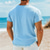 abordables Camisetas de Algodón y Lino-Hombre Camiseta superior Camiseta de lino Mangas cortas Escote en Pico Verano Plano Moda Design Básico Suave Playa Vacaciones Casual Diario Bleu Ciel Blanco Rosa Camiseta superior para hombre