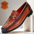 preiswerte Loafer aus hochwertigem Leder-Herren-Loafer aus braunem Leder mit Krokodilmuster und goldenen Details – Kentucky-Derby-Schuhe für formelle und halbformelle Anlässe