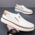 abordables Chaussures Décontractées Slip-On-Baskets blanches à enfiler pour homme avec détails en PU – chaussures légères et tendance pour le streetwear, les voyages et les tenues décontractées