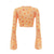 cheap Outfits-Retro Vintage 1970s Outfits Crop Top Bell Bottom Pants Hippie Bow Tie Floral Women&#039;s Halloween Carnival Masquerade Party Daily Wear Adults&#039; Top Pants Spring &amp; Summer