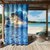 preiswerte Wasserdichte Vorhänge-Wasserdichter Outdoor Vorhang Außenvorhang Privatsphäre Schiebe-Patio-Vorhänge Pergola-Vorhänge Grommet 3D Sommer Strand Ozean Landschaft Für Pavillon Balkon Veranda Party 1 Panel