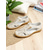cheap Women&#039;s Flats-Women&#039;s Laser-Cut Faux Leather Comfort Sandals – Casual Magic Tape Shoes for Everyday Use