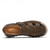 abordables sandalias de exterior-Sandalias de pescador de piel sintética marrón para hombre: cómodas sandalias con velcro para exteriores, ideales para verano y uso informal.