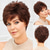 cheap Older Wigs-Light Blonde Mixed Off-White Short Pixie Cut Wigs for Women With Bangs Human-hair Like Texture Natural Layered Hair