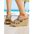 economico Sandali con zeppa-sandali con zeppa in strass dorati boho da donna: tacchi a spillo scintillanti per le vacanze al mare, le feste estive e l'abbigliamento da resort