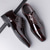 cheap Formal-Men&#039;s Dress Shoes - Burgundy Two-Tone Patent Leather Shoes with Lace-Up Design for Dance Parties and Special Occasions