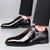 cheap Formal-Men&#039;s Dress Shoes - Burgundy Two-Tone Patent Leather Shoes with Lace-Up Design for Dance Parties and Special Occasions