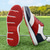 economico Scarpe da Golf da Uomo-scarpe da golf da uomo rosse e blu navy: sneakers stringate ad alte prestazioni con dettagli in pelle per golf, sport e abbigliamento casual