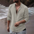 economico Vacanza-Per uomo Camicia Camicia Estiva Abbigliamento da spiaggia Camicia casual Camicia con colletto alla coreana Camicia con Bottoni Semplice Spiaggia Vacanza Azzurro cielo Cachi Grigio Manica Lunga Collo