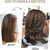 cheap Older Wigs-Short Ombre Highlight Brown Mixed Blonde Layered Wig Bangs Bob for Women Synthetic Short Blonde Pixie Cut