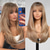 cheap Synthetic Trendy Wigs-Auburn Long Layered Wig with Bangs Ginger Straight Hair Wigs for WomenRed Hair Synthetic Heat Resistant Wig for Party Cosplay Dality Use