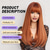 cheap Synthetic Trendy Wigs-Auburn Long Layered Wig with Bangs Ginger Straight Hair Wigs for WomenRed Hair Synthetic Heat Resistant Wig for Party Cosplay Dality Use