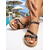 baratos Sandálias de espadrille-sandálias femininas alpargatas com tiras trançadas – chinelos plataforma coloridos para férias de verão na praia e passeios casuais