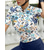 abordables Maillots pour femmes-Femmes Maillot de cyclisme Graphique Motif Floral Manche Courte Cyclisme Maillot Top avec 3 poches arrière Écran solaire Résistant aux UV Séchage Rapide Bandes réfléchissantes Des sports Bleu