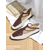 cheap Women&#039;s Flats-Women&#039;s  Dark Brown Woven Faux Leather Flats – Retro Casual T-Strap Shoes for Ladies, Ideal for Daily Outings or Office Wear