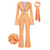 cheap Outfits-Retro Vintage 1970s Outfits Crop Top Bell Bottom Pants Hippie Bow Tie Floral Women&#039;s Halloween Carnival Masquerade Party Daily Wear Adults&#039; Top Pants Spring &amp; Summer