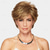 cheap Older Wigs-Short Brown Pixie Cut Wig Short Hair Wigs with Bangs Mixed Blonde Highlight Layered Fluffy Synthetic Hair Replacement Wig for Women Halloween Costumes Wigs