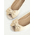 baratos década de 1950-sapatilhas peep toe com laço creme para mulheres – sapatos elegantes de balé estilo anos 1950 para madrinhas, looks de primavera e conforto diário