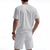 baratos Conjuntos de camisetas básicas masculinas-Homens Ternos-Camiseta Roupas de 2 peças Camiseta e Shorts Manga Curta Gola Redonda Verão Tecido Moda Casual 2 Peças Férias Roupa Diária Para Noite Preto Branco Azul Royal Top Tee para Homens