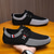 abordables Zapatos Informales con Cordones-Zapatillas deportivas informales de punto bicolor para hombre: zapatillas deportivas transpirables con cordones de nailon para uso diario.