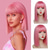 cheap Synthetic Trendy Wigs-Black Bob Wig with Bangs Short Black Straight Wig for Women Natural Looking Heat Resistant Synthetic Wig for Grils Daily Party Halloween Cosplay Use 13inch