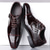 cheap Formal-Men&#039;s Dress Shoes - Burgundy Two-Tone Patent Leather Shoes with Lace-Up Design for Dance Parties and Special Occasions