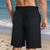 cheap Sweat Shorts-Men&#039;s Shorts Summer Shorts Casual Shorts Pocket Drawstring Elastic Waist Plain Textured Comfort Breathable Knee Length Outdoor Vacation Sport Casual Black White
