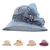 economico Cappelli da Festa-Cappelli derby da donna 2025, cappello da pescatore in organza con fiori per il tè, eleganti abiti da domenica pomeriggio di Pasqua.