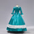 baratos Vestidos-Vintage Rococó Renascentista Maxi Vestidos Normal Julieta Princesa Noiva Pregueado Com Babados Princesa Decote Redondo Fantasia Mulheres Dia Das Bruxas Carnaval Baile de Máscaras Festa dia das Bruxas