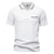 billige Klassisk poloskjorte for menn-Herre Golf poloskjorter Piké poloskjorter Arbeid Virksomhet Ribbet polokrage Klassisk Kortermet Grunnleggende Moderne Helfarge Lomme Knapp foran Sommer Vår sommer Normal Mørkerød Hvit Navyblå Grønn