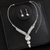 cheap Jewelry Sets-Bridal Jewelry Sets Two-piece Suit Imitation Diamond 1 Necklace Earrings Women&#039;s Classic Sweet Lovely Classic Love Precious Round Jewelry Set For Wedding Gift Daily