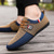 abordables Zapatos Informales con Cordones-Zapatillas deportivas informales de punto bicolor para hombre: zapatillas deportivas transpirables con cordones de nailon para uso diario.
