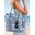 economico Borsette e borse tote-Borsa da spiaggia a rete floreale da donna – grande borsa a tracolla estiva impermeabile con tasche, leggera e traspirante per vacanze, piscina e viaggi, verde vino e blu scuro
