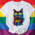 tanie Duma-tęczowa koszulka lgbtq ally cat koszulki duma grafika duma dla par mężczyzn kobiet dorosłych maskarada tłoczenie na gorąco parada dumy miesiąc dumy