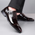 cheap Formal-Men&#039;s Dress Shoes - Burgundy Two-Tone Patent Leather Shoes with Lace-Up Design for Dance Parties and Special Occasions