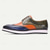 economico Scarpe Eleganti Classiche-scarpe derby in pelle bicolore da uomo: eleganti scarpe eleganti arancioni e blu per balli di fine anno e incontri mondani