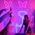 tanie Dekoracyjne światła-motyl neon znaki led światło 3aa zasilane baterią usb obsługiwane ścienne światło neonowe dekoracja motyl sztuka ścienna na boże narodzenie dom sypialnia dekoracja urodzinowa