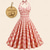 tanie Sukienki-Retro / vintage Lata 50. Rockabilly Sukienka huśtawka W kratkę Bawełniany materiał w kratkę Krój A Kantarka Damskie Wieczór panieński Doroślu Sukienka Sukienki na bal maturalny Wiosna i lato