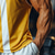 tanie Tank topy sportowe-Męskie Bezrękawnik Kamizelka Podkoszulki Bluzka na ramiączkach Bez rękawów Wycięcie pod szyją Łódeczka Lato Równina Moda Klasyczny Wygodny Kolorowy blok Codzienny Siłownia Ulica Żółty Top Tee dla