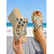 economico Sandali con zeppa-sandali con zeppa in strass dorati boho da donna: tacchi a spillo scintillanti per le vacanze al mare, le feste estive e l'abbigliamento da resort