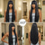 cheap Synthetic Trendy Wigs-Synthetic Wig kinky Straight Natural Straight Layered Haircut Neat Bang Machine Made Wig 32 inches A1 Synthetic Hair Women&#039;s Creative Classic Comfortable Black Brown