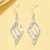 cheap Earrings-Women&#039;s Drop Earrings Hoop Earrings Geometrical Leaf Precious Fashion Personalized Imitation Diamond Earrings Jewelry Silver For Wedding Party Gift Daily 1 Pair
